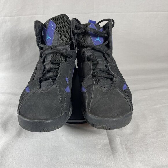 Nike Air Jordan True Flight Black Purple Mid-Top Basketball Sneakers Shoe Size 6 - Picture 3 of 9